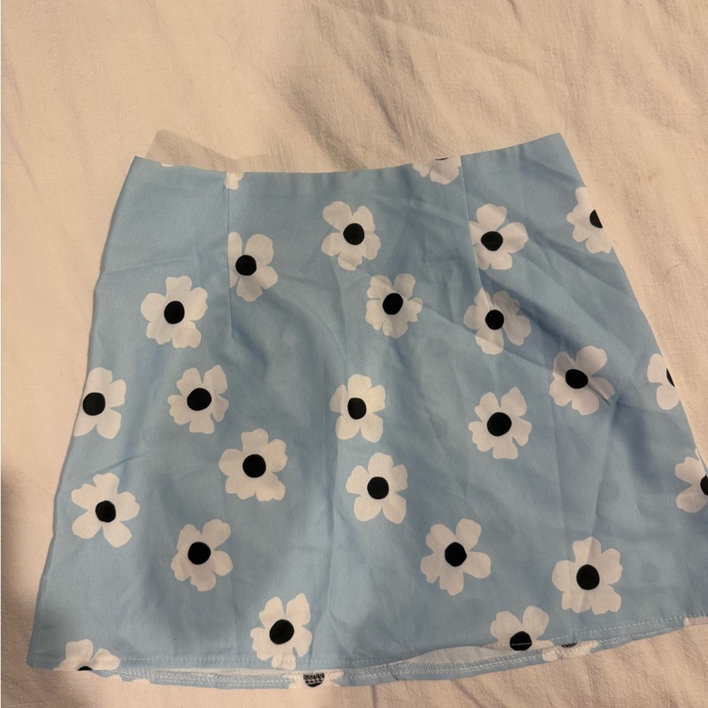 Princess Polly Blue Floral Mini Skirt